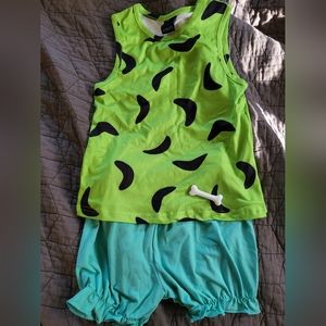 KIDS Pebbles costume, small (2T-3T) with bone hair clip